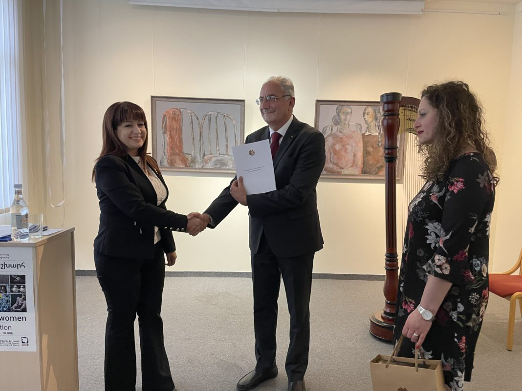 Shirak region Governor Nazeli Baghdasaryan and Alexan Ter-Minasyan